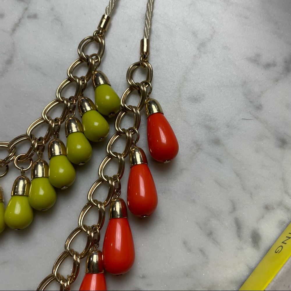 Women's Statement Gold Metallic Rope Necklace - Picture 2 of 4